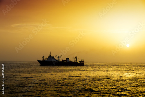 Fishing vessel for fishing in the sea. Several ships. © Igor Chaikovskiy