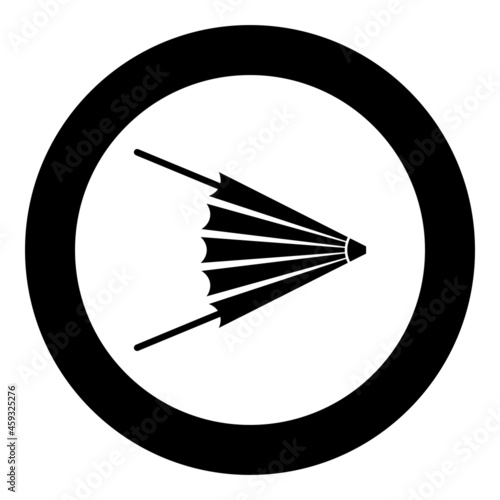 Air blower fire bellow forge icon in circle round black color vector illustration solid outline style image