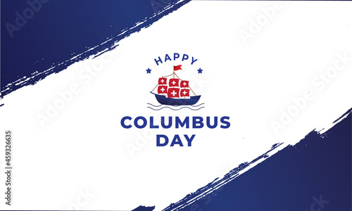 Happy Columbus Day sale promotion, advertising, poster, banner, template. Columbus day wallpaper. photo