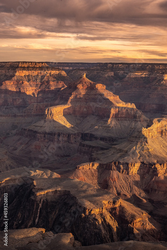 Morning Light Lingers inside the Grand Canyon
