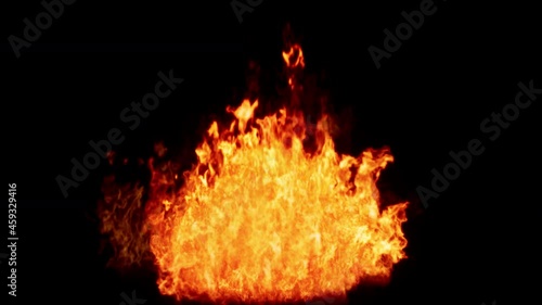 Realistic burning and blazing with colors of flames and fire Isolated by Alpha channel (transparent background)