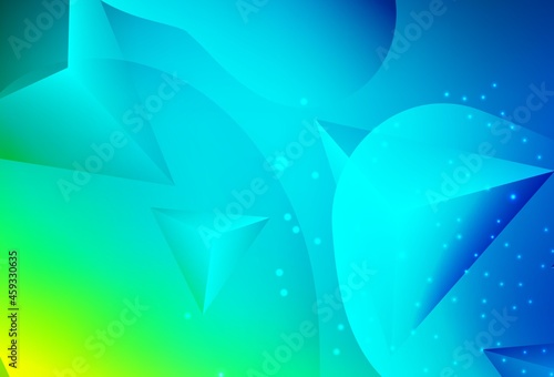 Light Blue, Green vector Colorful illustration with circles and lines in futuristic style.