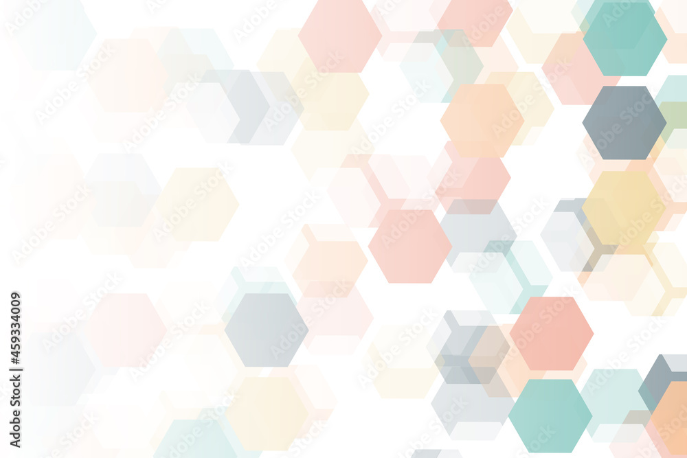 Modern, trendy red, yellow, orange, green, blue and white gradient hexagon background Modern, trendy red, yellow, orange, green, blue and white gradient hexagon background