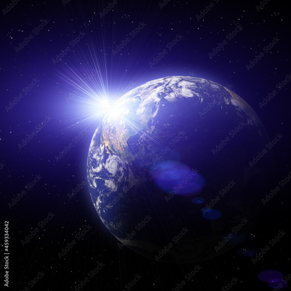 Fototapeta premium Sunset Of Earth Planet