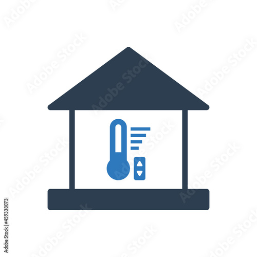 Control home temperature icon sign symbol vector