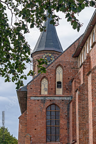 Old church in the architectural style of the baltic gothic.