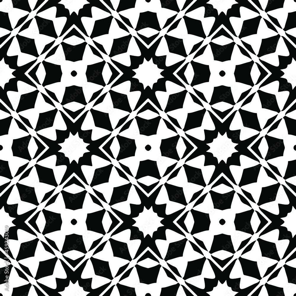 Seamless vector pattern in geometric ornamental style. Black ornament. Seamless vector pattern in geometric ornamental style. Black ornament.