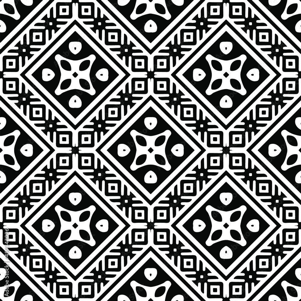 Seamless vector pattern in geometric ornamental style. Black ornament. Seamless vector pattern in geometric ornamental style. Black ornament.