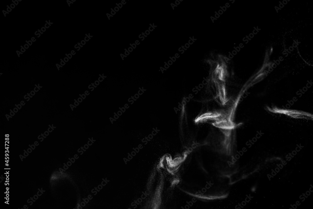 White steam smoke on solid black background with abstract blur motion wave swirl use as an overlay effect for vapor cigarette dry ice hot water and food soup White steam smoke on solid black background with abstract blur motion wave swirl use as an overlay effect for vapor cigarette dry ice hot water and food soup