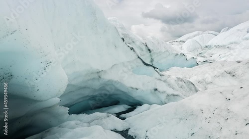 Wallpaper Mural Footage science concept of global warming disaster from the greenhouse effect. Close up black ash on surface of melting glacier. Matanuska Glacier on Alaska National Park, USA tourism footage Torontodigital.ca