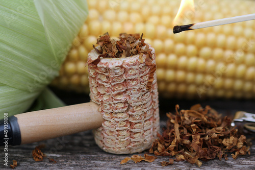 Canvas-taulu Light the tobacco nicely, smoke a corn on the cob pipe