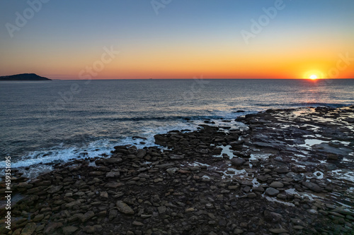 Early morning sunrise seascape views