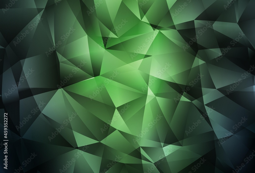 Dark Green vector low poly background. Dark Green vector low poly background.