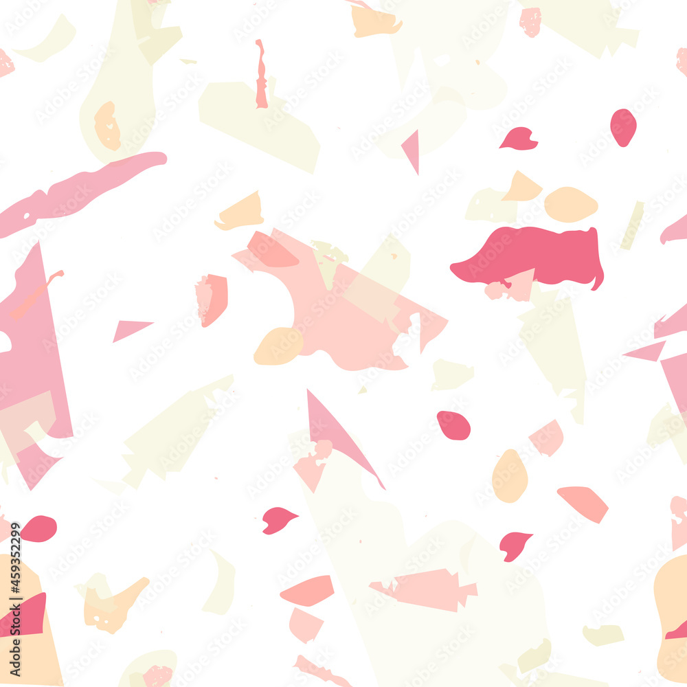 Terrazzo seamless pattern. Orange realistic Terrazzo seamless pattern. Orange realistic