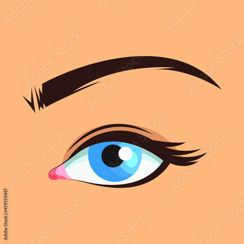 eye of the girl. vector illustrations
