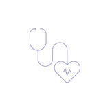 Cardiology Heart care icon vector