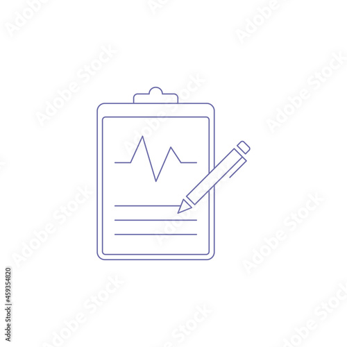 Diagnostic health heart report icon