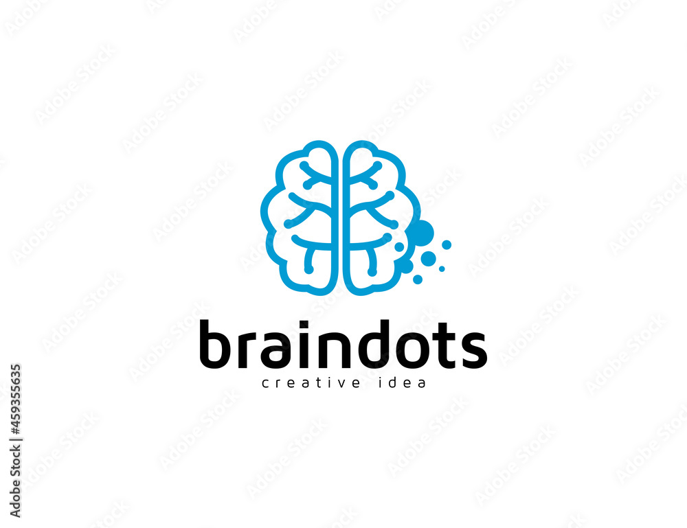 Modern flat brain logo design Modern flat brain logo design