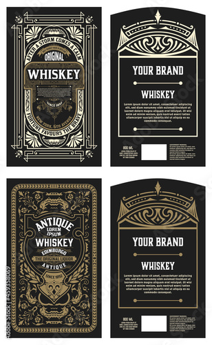 Set of 2 vintage labels for packing