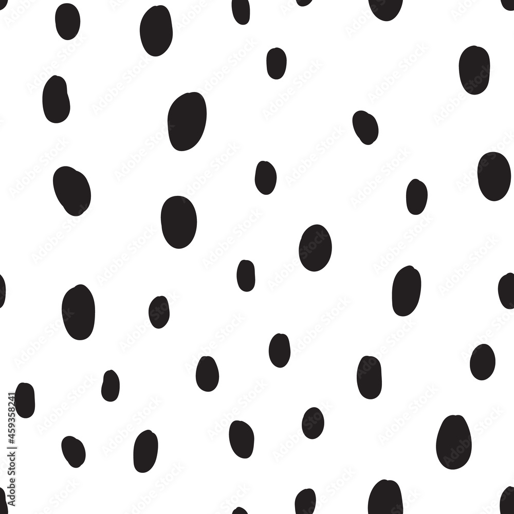 Hand drawn polka dot seamless pattern. Vector texture circle doodles. Hand drawn polka dot seamless pattern. Vector texture circle doodles.