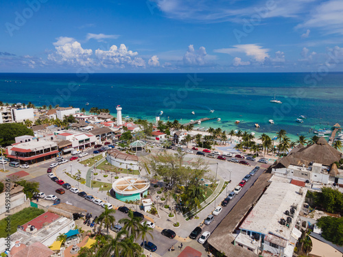 Puerto Morelos Town in Quintana Roo Mexico photo