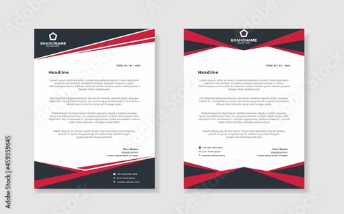 Abstract modern letterhead design template isolated on white backgroud	