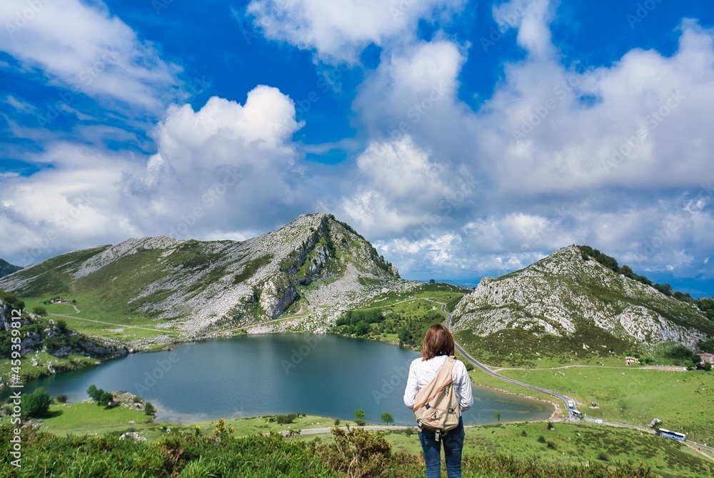 man and woman in lakes of covadonga