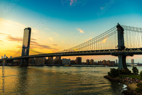 Manhattan Bridge in New York  NY  USA