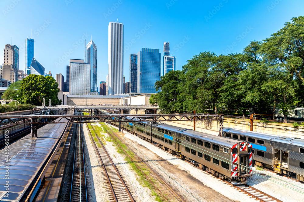 Fototapeta premium Train station in Chicago