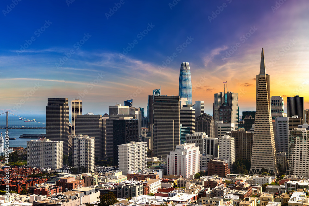 Obraz premium Aerial view of San Francisco
