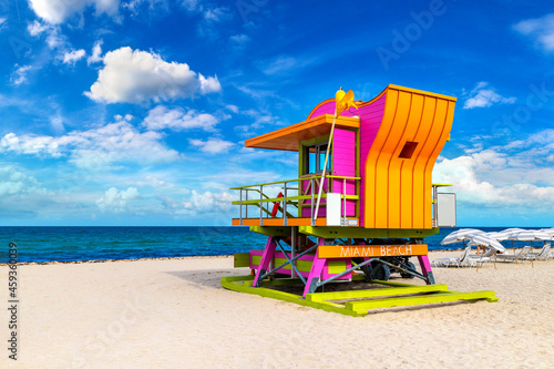 Lifeguard tower in Miami Beach