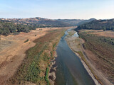 South Fork of the American River under severe drought. Usually navigable by small craft it is nothing more than a trickle. 