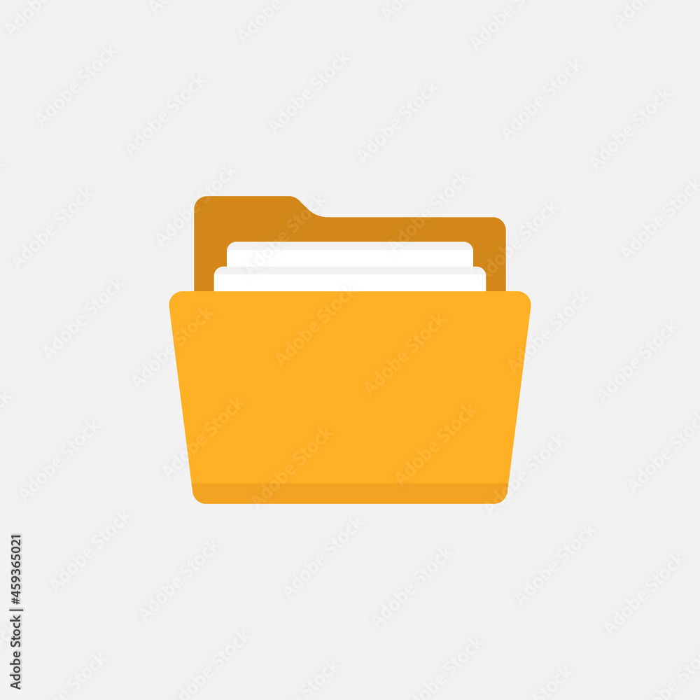 File folder icon in flat style. vector illustration File folder icon in flat style. vector illustration