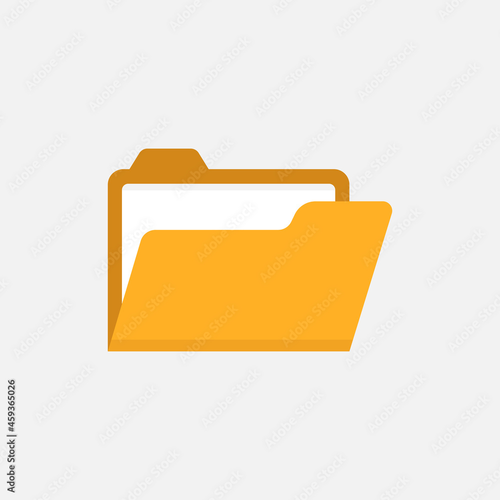 File folder icon in flat style. vector illustration