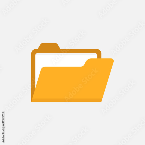 File folder icon in flat style. vector illustration