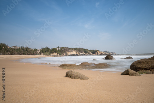 Wallpaper Mural The sky is blue in summer. The sea has golden beaches, waves and reefs Torontodigital.ca
