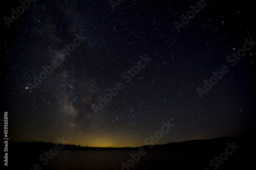 Images of the Persaids in the night sky over a Provincial Park in Ontario.