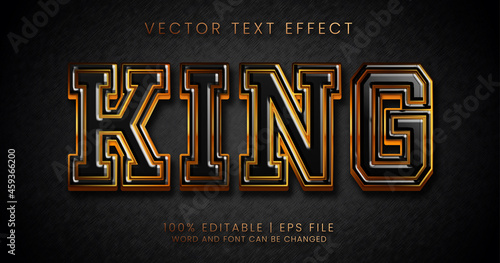 King text, editable text effect style
