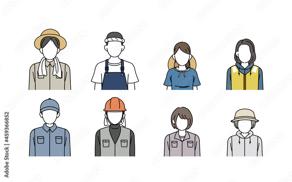 第一次産業 人々 顔なし 男女 農業 漁業 畜産業 林業 イラスト素材 第一次産業 人々 顔なし 男女 農業 漁業 畜産業 林業 イラスト素材