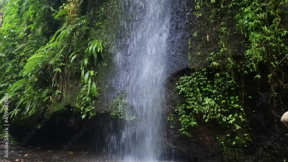 beautiful waterfall and river in the cave beautiful waterfall and river in the cave