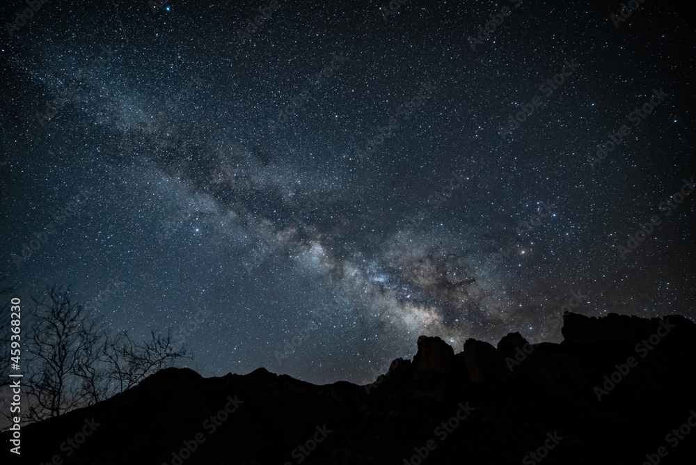 Milky way rising over the chiricahua mountains