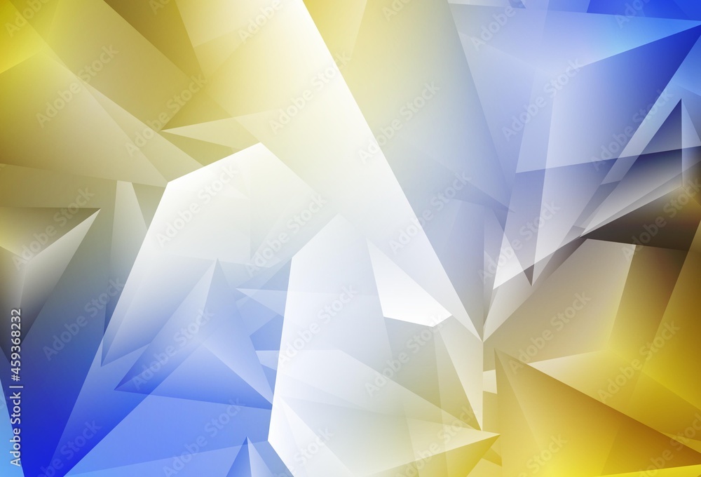 Light Blue, Yellow vector texture with triangular style. Light Blue, Yellow vector texture with triangular style.