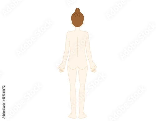 女性の全身イラスト　 美容　 ベクターイラスト