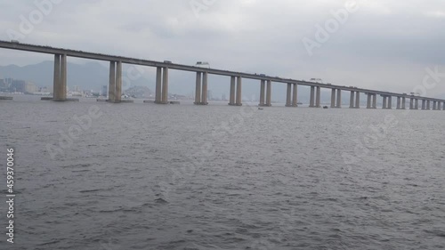 Wallpaper Mural View Of Rio-Niteroi Bridge Spanning Across Guanabara Bay In Rio de Janeiro, Brazil. wide Torontodigital.ca
