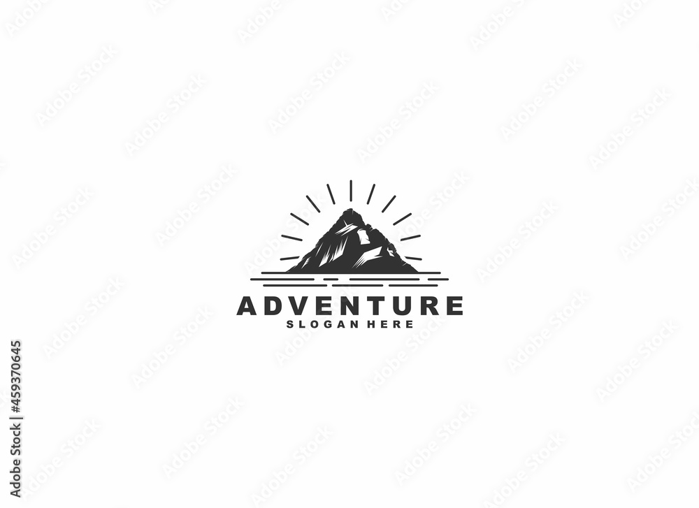 adventure logo template  in white background