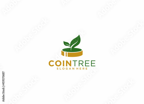 coin tree logo with coins and leaves reflecting the best coin growth in the modern era