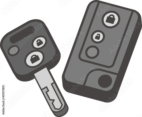 Illustration of two keyless entry systems