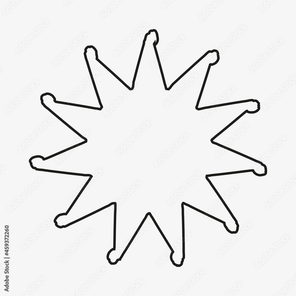Paper windmill toy silhouette. Isolated flat icon. Line stroke design. Freehand art. Vector illustration. Stock image. Paper windmill toy silhouette. Isolated flat icon. Line stroke design. Freehand art. Vector illustration. Stock image.