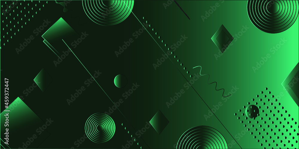 Green Abstract Background With Lines