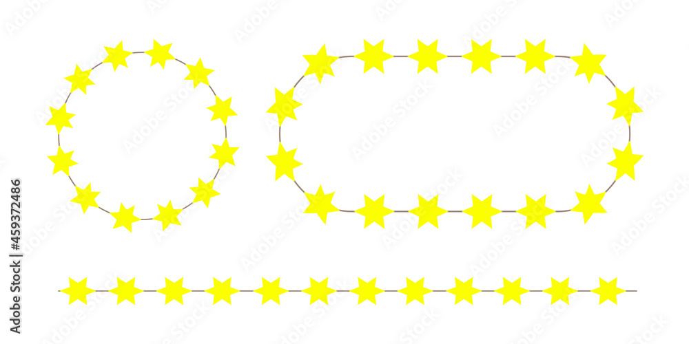 Round from star. Celebration art background. Flat golden pattern. Circle effect. Vector illustration. Stock image. Round from star. Celebration art background. Flat golden pattern. Circle effect. Vector illustration. Stock image.